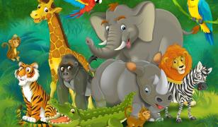 Jungle Family Mural