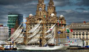 Sailing at Liverpool Harbour Mural
