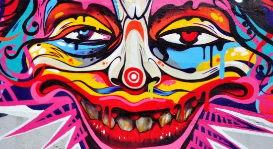 Clown Graffiti Mural