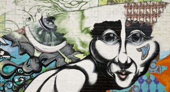 Face Graffiti Mural