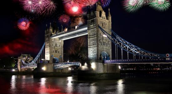 London Bridge Fireworks Mural
